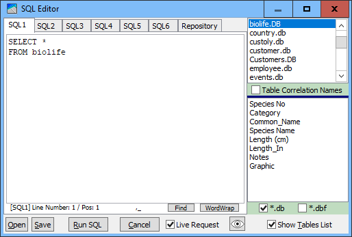 SQLdialog