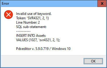 SQLScriptSubStatementError
