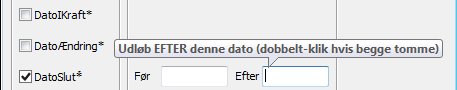 Selektionsdialog-dateringer